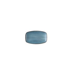 Assiette coupe plate rectangulaire Rustic Teal porcelaine vitrifiée 12,1x20 cm Stonecast Raw Churchill