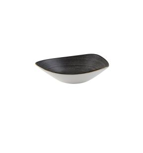 Assiette plate triangulaire Raw Black porcelaine vitrifiée 22,9 cm Stonecast Raw Churchill