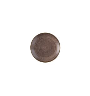 Assiette coupe rond Raw Brown porcelaine vitrifiée Ø 16,5 cm Stonecast Raw Churchill