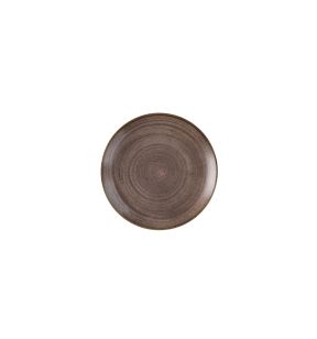Assiette coupe rond Raw Brown porcelaine vitrifiée Ø 21,7 cm Stonecast Raw Churchill