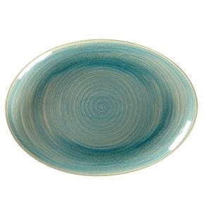 Plat ovale Saphire porcelaine 32 cm Rakstone Spot Rak