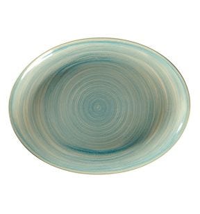 Plat ovale Saphire porcelaine 36 cm Rakstone Spot Rak