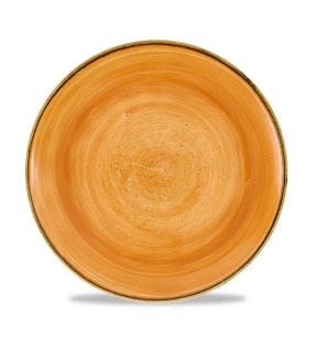 Coupé plaat rond Tangerine verglaasd Ø 26 Stonecast Churchill