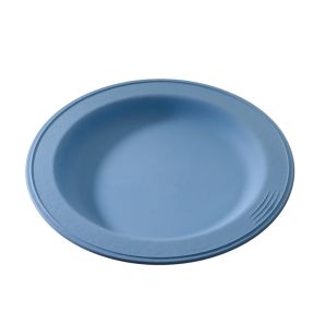Assiette rond bleu fibre végétale Ø 18 cm Lilitouch Saint Romain