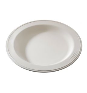 Assiette rond blanc fibre végétale Ø 23 cm Lilitouch Saint Romain