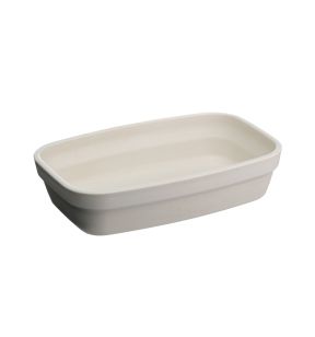Ravier rectangle rectangulaire blanc fibre végétale 14,7 cm Lilitouch Saint Romain