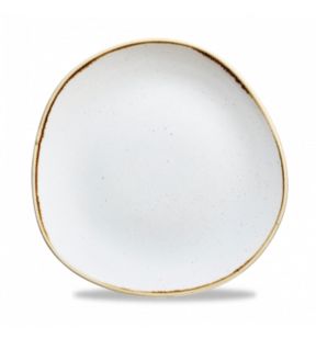 Assiette plate organique barley white porcelaine vitrifiée Ø 26,4 cm Churchill