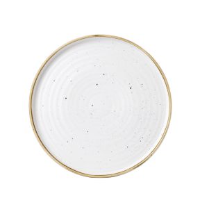 Assiette à bord droit rond barley white porcelaine vitrifiée Ø 28 cm Stonecast Churchill