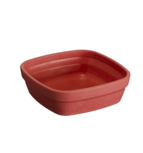Ravier carré carré rouge fibre végétale 11 cm Lilitouch Saint Romain