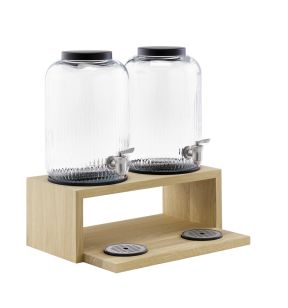 Set de 2 distributeurs boisson en verre 43,5x33,5x47 cm Valo Aps