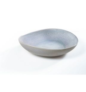 Assiette coupe creuse triangulaire gris porcelaine 22,8x20,03 cm Tama Astera