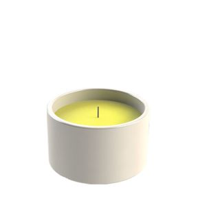 Bougie parfumée citron rond blanc Ø 9,7 cm 6,1 cm Royal Flame Spaas