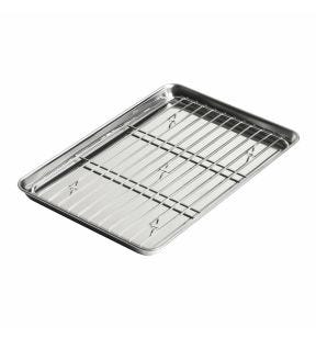 Plateau à dresser avec grille inox 21,5x15,1x1,8 cm L.tellier