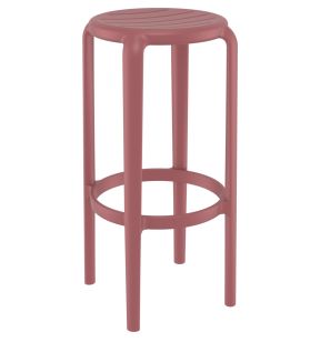Tabouret de bar de terrasse rose Ø 34 cm 75 cm Tom Flexmob
