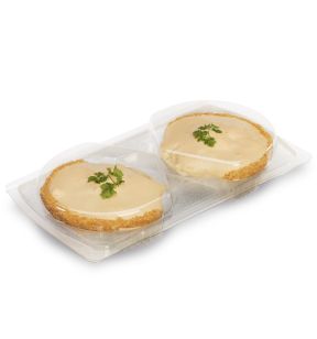 Boîte pour coquilles st jacques rectangulaire transparent 28,2x15,3 cm Traitipack Alphaform (200 pièces)