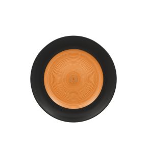 Assiette plate rond orange porcelaine vitrifiée Ø 30,6 cm Trinidad Rak