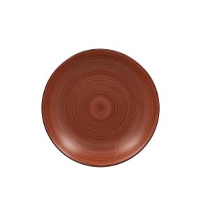 Assiette coupe creuse rond marron porcelaine vitrifiée Ø 29,7 cm Trinidad Rak