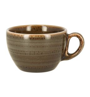 Tasse à café brun porcelaine vitrifiée 23 cl Ø 9 cm Twirl Rak