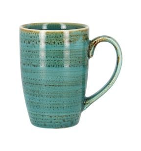 Mug bleu porcelaine vitrifiée 30 cl Ø 7,5 cm Twirl Rak