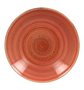 Assiette coupe creuse rond orange porcelaine vitrifiée Ø 25,9 cm Twirl Rak