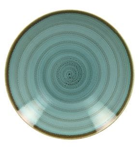 Assiette coupe creuse rond bleu porcelaine vitrifiée Ø 29,9 cm Twirl Rak