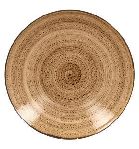 Assiette coupe creuse rond marron porcelaine vitrifiée Ø 29,9 cm Twirl Rak