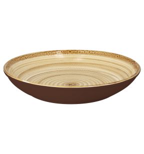 Assiette coupe creuse rond beige porcelaine vitrifiée Ø 36,2 cm Twirl Rak