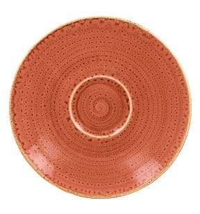 Sous tasse à café rond orange porcelaine vitrifiée Ø 17 cm Twirl Rak