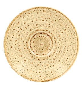 Schoteltje voor espressokop rond beige verglaasd Ø 12.5 Twirl Rak