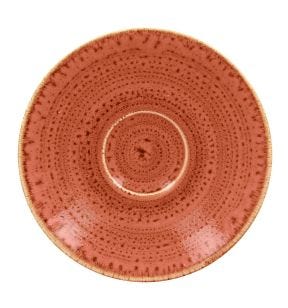 Sous tasse à espresso rond orange porcelaine vitrifiée Ø 12,5 cm Twirl Rak