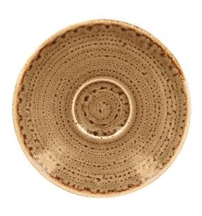 Sous tasse à espresso rond marron porcelaine vitrifiée Ø 12,5 cm Twirl Rak