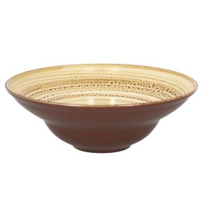 Assiette extra creuse rond beige porcelaine vitrifiée Ø 22,7 cm Twirl Rak