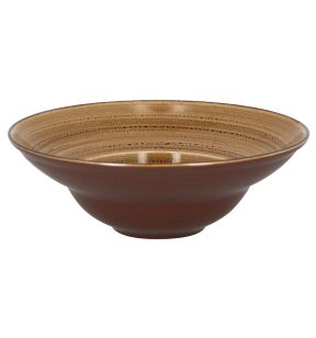 Assiette extra creuse rond beige porcelaine vitrifiée Ø 22,7 cm Twirl Rak