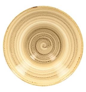 Assiette extra creuse rond beige porcelaine vitrifiée Ø 26,1 cm Twirl Rak