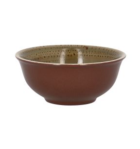 Bol rond brun porcelaine vitrifiée Ø 10,5 cm Twirl Rak