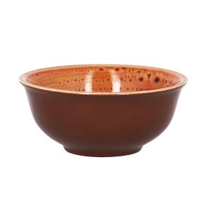 Bol rond orange porcelaine vitrifiée Ø 10,5 cm Twirl Rak