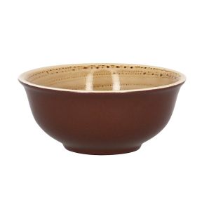 Bol rond marron porcelaine vitrifiée Ø 10,5 cm Twirl Rak