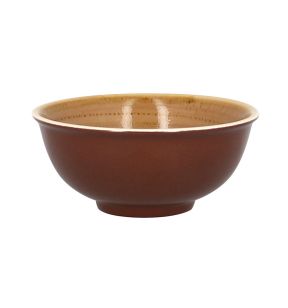 Bol rond marron porcelaine vitrifiée Ø 12 cm Twirl Rak