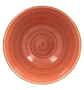 Slakom rond oranje verglaasd Ø 20.2 Twirl Rak