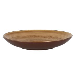 Assiette coupe creuse rond beige porcelaine vitrifiée Ø 22,2 cm Twirl Rak