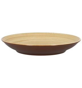 Assiette coupe creuse rond beige porcelaine vitrifiée Ø 27,8 cm Twirl Rak