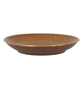 Assiette coupe creuse rond marron porcelaine vitrifiée Ø 27,8 cm Twirl Rak
