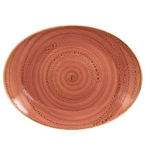 Schotel ovaal oranje verglaasd 36 Twirl Rak