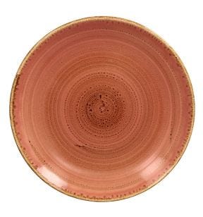 Assiette coupe plate rond coral porcelaine vitrifiée Ø 15 cm Twirl Rak