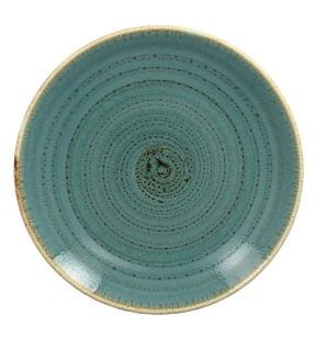 Assiette plate rond lagon porcelaine vitrifiée Ø 15 cm Twirl Rak