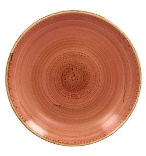 Assiette coupe plate rond orange porcelaine vitrifiée Ø 17,9 cm Twirl Rak