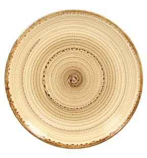 Assiette coupe plate rond beige porcelaine vitrifiée Ø 20,9 cm Twirl Rak