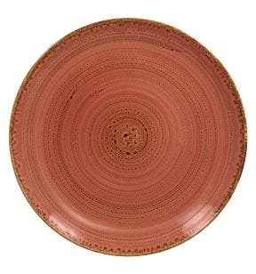 Assiette coupe plate rond coral porcelaine vitrifiée Ø 26,7 cm Twirl Rak