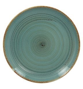 Assiette coupe plate rond lagon porcelaine vitrifiée Ø 26,7 cm Twirl Rak