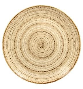 Assiette coupe plate rond beige porcelaine vitrifiée Ø 29,3 cm Twirl Rak
